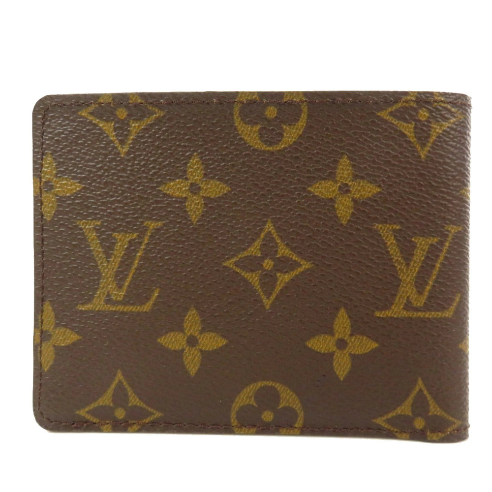 Louis Vuitton Canvas fold Monogram Wallet Multiple Portefeuille Bi Brown
